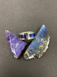 Labradorite & Sugilite inlay ring